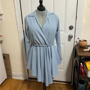 Akira balletcore long sleeve blue minidress size xl